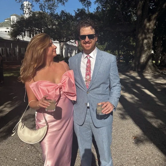 Anna October Pink Bow Dress - Picture 2 of 3